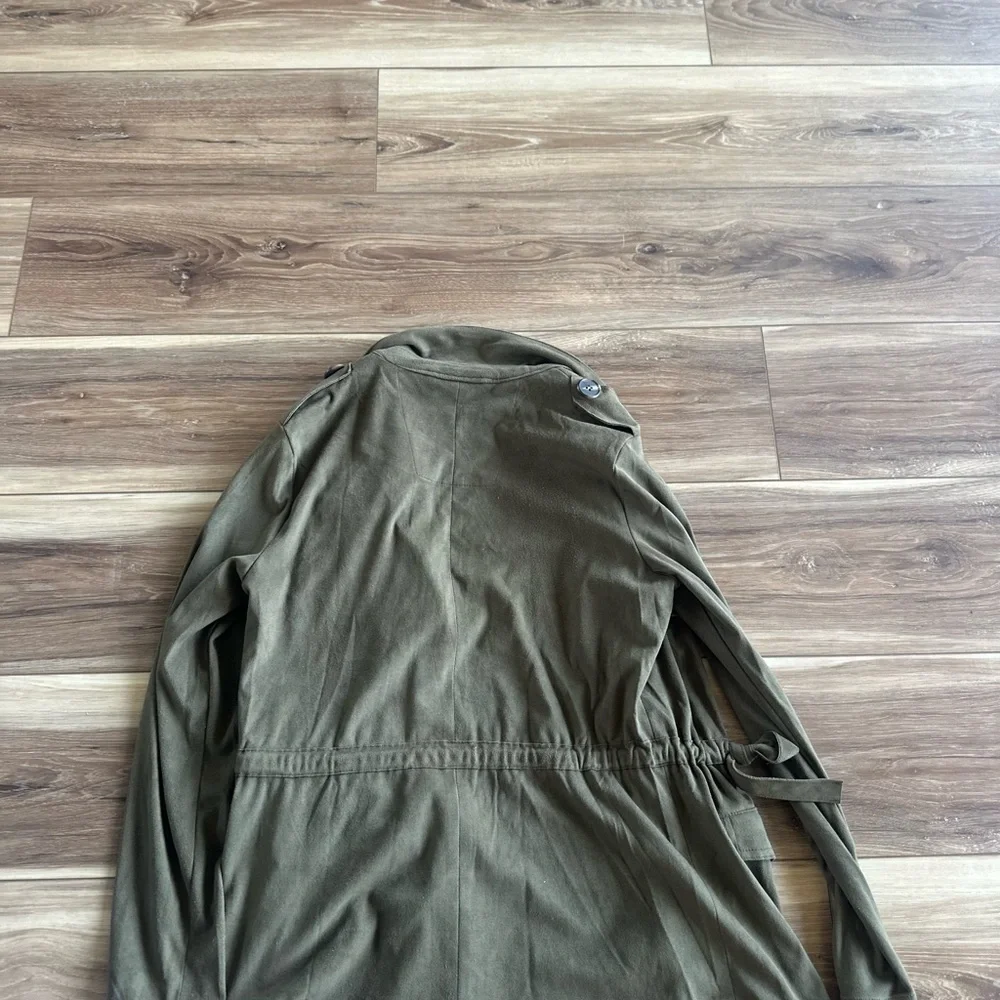 Kendall & Kylie womens green faux suede jacket size small - Picture 4 of 4